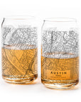 Custom Topographic Map Pint Glasses 3