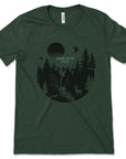 Circular Landscape Custom Mens Unisex Tshirt Heather Forest