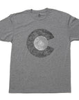 Colorado Topographic Custom Tshirt Heather Grey