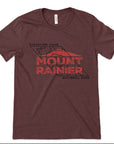 Vintage Topographic Custom Tshirt Heather Maroon